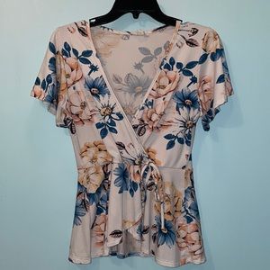 Caution To The Wind White Floral Top
